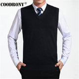 COODRONY 2020 New Arrival Solid Color Sweater Vest Men Cashmere Sweaters Wool Pullover Men Brand V-Neck Sleeveless Jersey Hombre